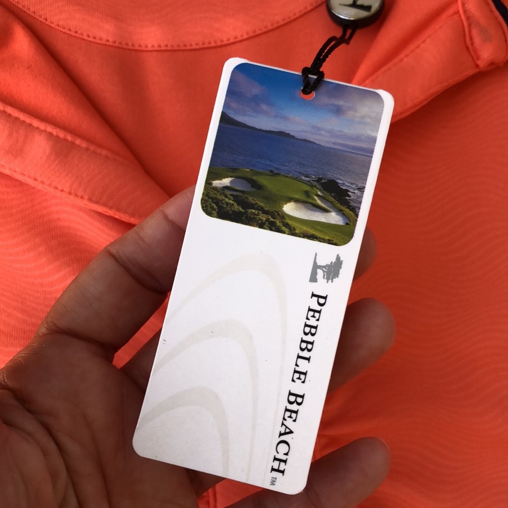 NWT! - PEBBLE BEACH Performance V-Neck Polo - Picture 3 of 9